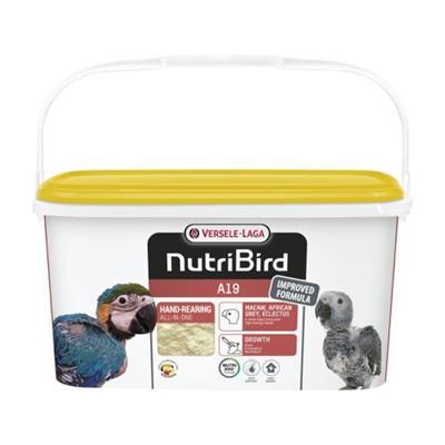 NutriBird A19 Hand-rearing food for macaws, African greys and eclectus (250g, 800g, 3Kg)