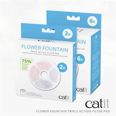 Catit Triple Action Fountain Filter  (2pac., 6pac.)