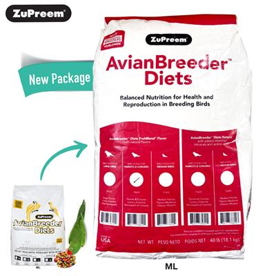 Zupreem Avian Breeding FruitBlend Flavor with Natural Fruit Flavors for Parrots & Conures (ML) (40lb/ 18.1kg)