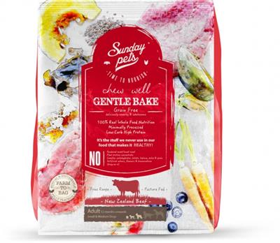 Sunday Pets Gentle Bake Beef Adult Small & Medium Dog (1.3kg.)
