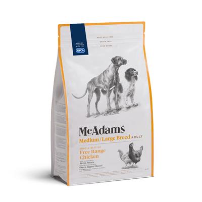 McAdams Medium/Large Breed Free Range Chicken แมคอดัมส์ อาหารสุนัขพันธุ์กลาง-ใหญ่ สูตรไก่ฟรีเรนจ์