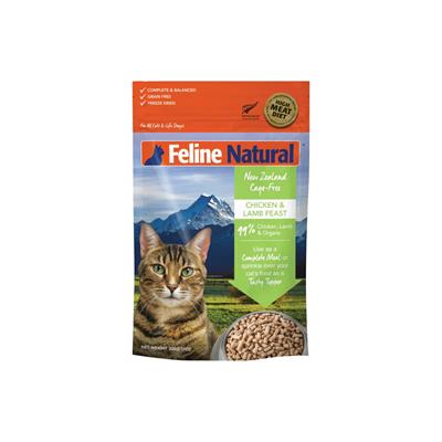 Feline Natural Chicken & Lamb ฟรีซดราย ชิกเก้น แอนด์ แลม ฟีสต์ อาหารแมวทุกช่วงวัย (100g.,320g.)